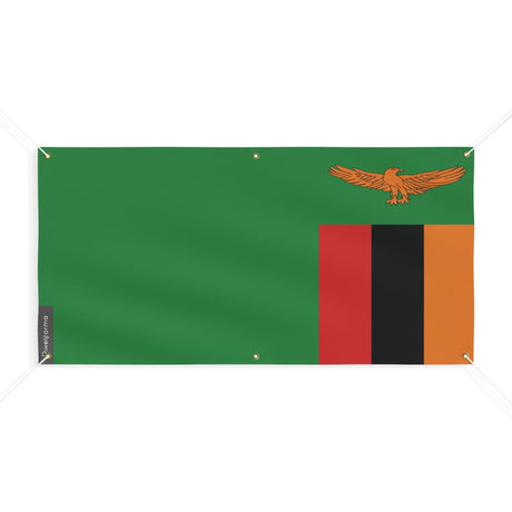Drapeau de la Zambie 6 Oeillets en plusieurs tailles - Pixelforma 