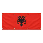 Drapeau albanie polyester résistant avec œillets durables