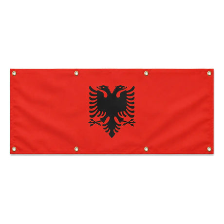 Drapeau albanie polyester résistant avec œillets durables