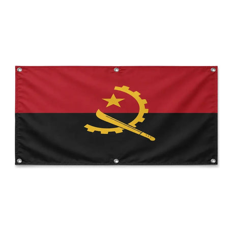 Drapeau angola polyester résistant aux intempéries œillets