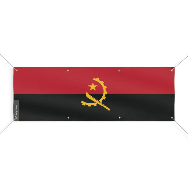 Drapeau de l'Angola 8 Oeillets en Plusieurs Tailles (L) - Pixelforma 