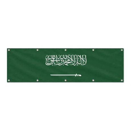 Drapeau de l'Arabie saoudite grand format XL en polyester avec dix œillets