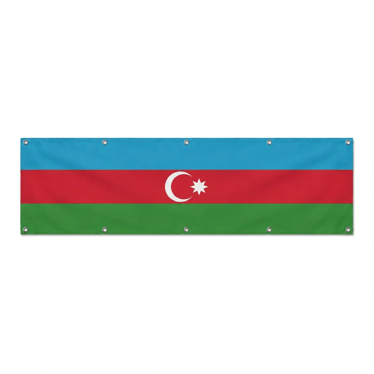 Drapeau de l'Azerbaïdjan grand format XL en polyester avec dix œillets