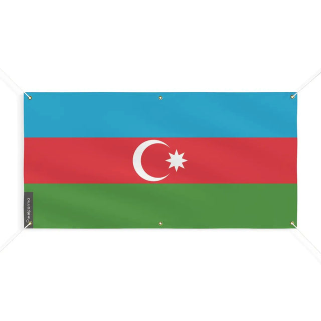 Drapeau de l'Azerbaïdjan 6 Oeillets en Plusieurs Tailles (M) - Pixelforma 