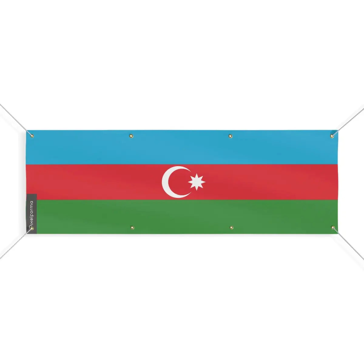 Drapeau de l'Azerbaïdjan 8 Oeillets en Plusieurs Tailles (L) - Pixelforma 