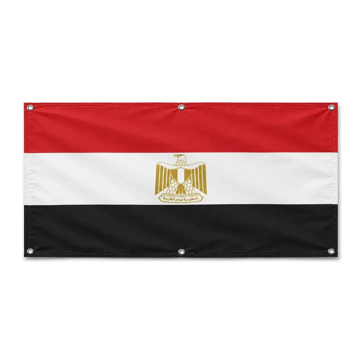 Drapeau égypte en polyester résistant avec œillets