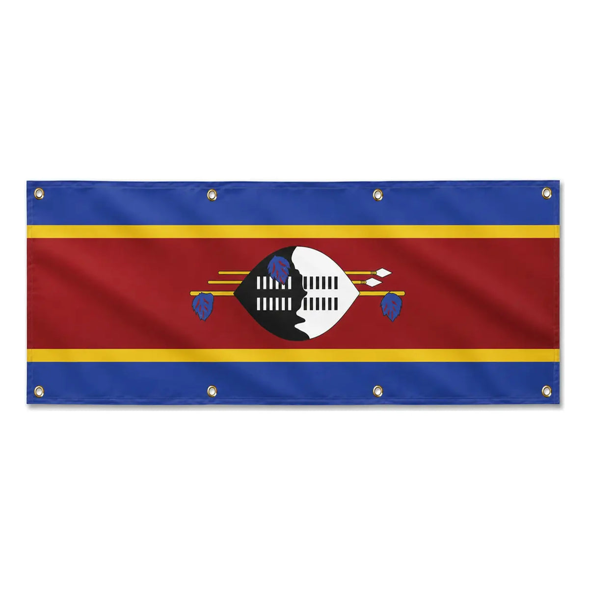 Drapeau eswatini en polyester résistant avec œillets