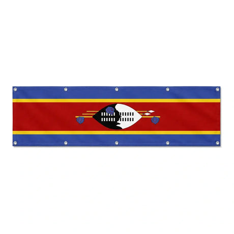 Drapeau de l'Eswatini grand format XL en polyester avec dix œillets
