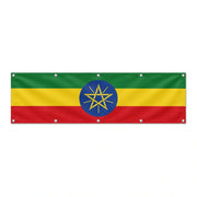 Drapeau de l'Éthiopie grand format XL en polyester avec dix œillets