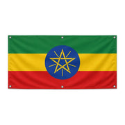 Drapeau éthiopie polyester résistant avec œillets renforcés