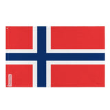 Drapeau île bouvet polyester résistant avec œillets à gauche