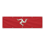 Drapeau de l'île de Man grand format XL en polyester avec dix œillets