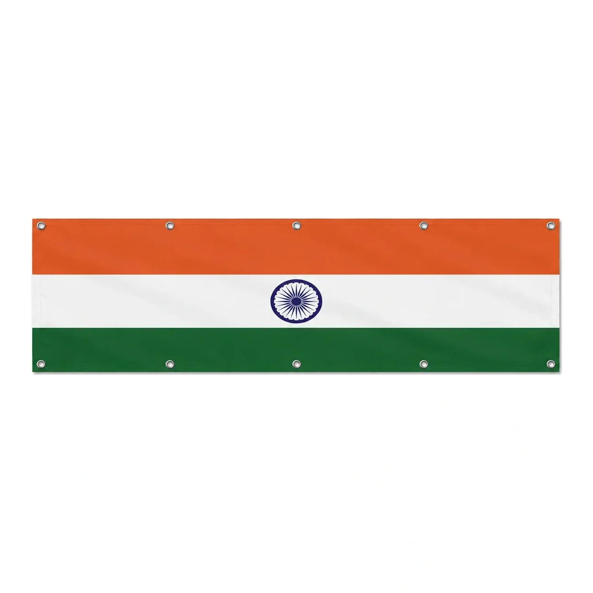 Drapeau de l'Inde grand format XL en polyester avec dix œillets