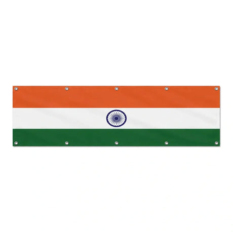 Drapeau de l'Inde grand format XL en polyester avec dix œillets