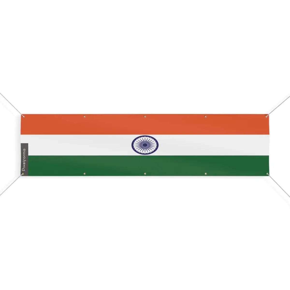 Drapeau de l'Inde 10 Oeillets en Plusieurs Tailles (XL) - Pixelforma 