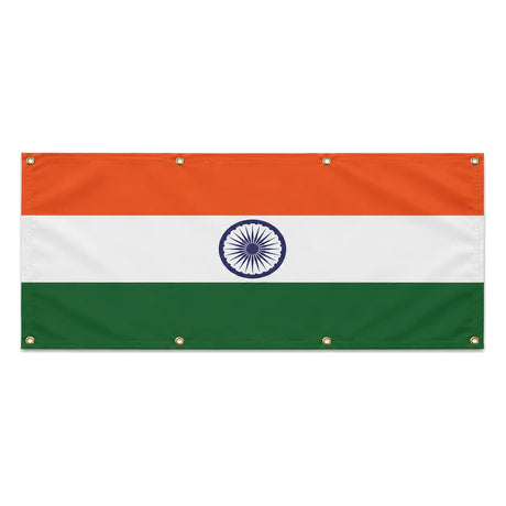 Drapeau inde polyester résistant avec œillets renforcés