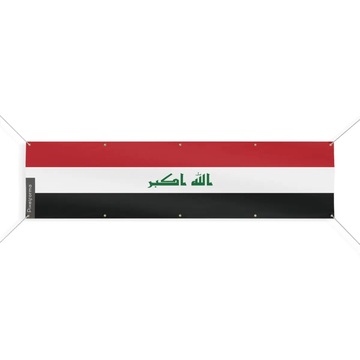 Drapeau de l'Irak 10 Oeillets en Plusieurs Tailles (XL) - Pixelforma 