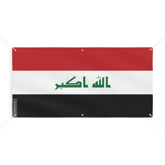 Drapeau de l'Irak 6 Oeillets en Plusieurs Tailles (M) - Pixelforma 