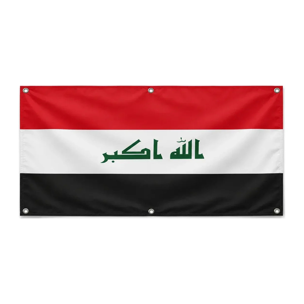 Drapeau irak en polyester résistant avec œillets solides