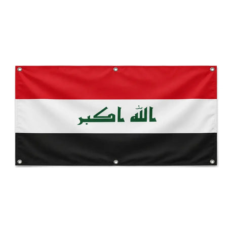 Drapeau irak en polyester résistant avec œillets solides