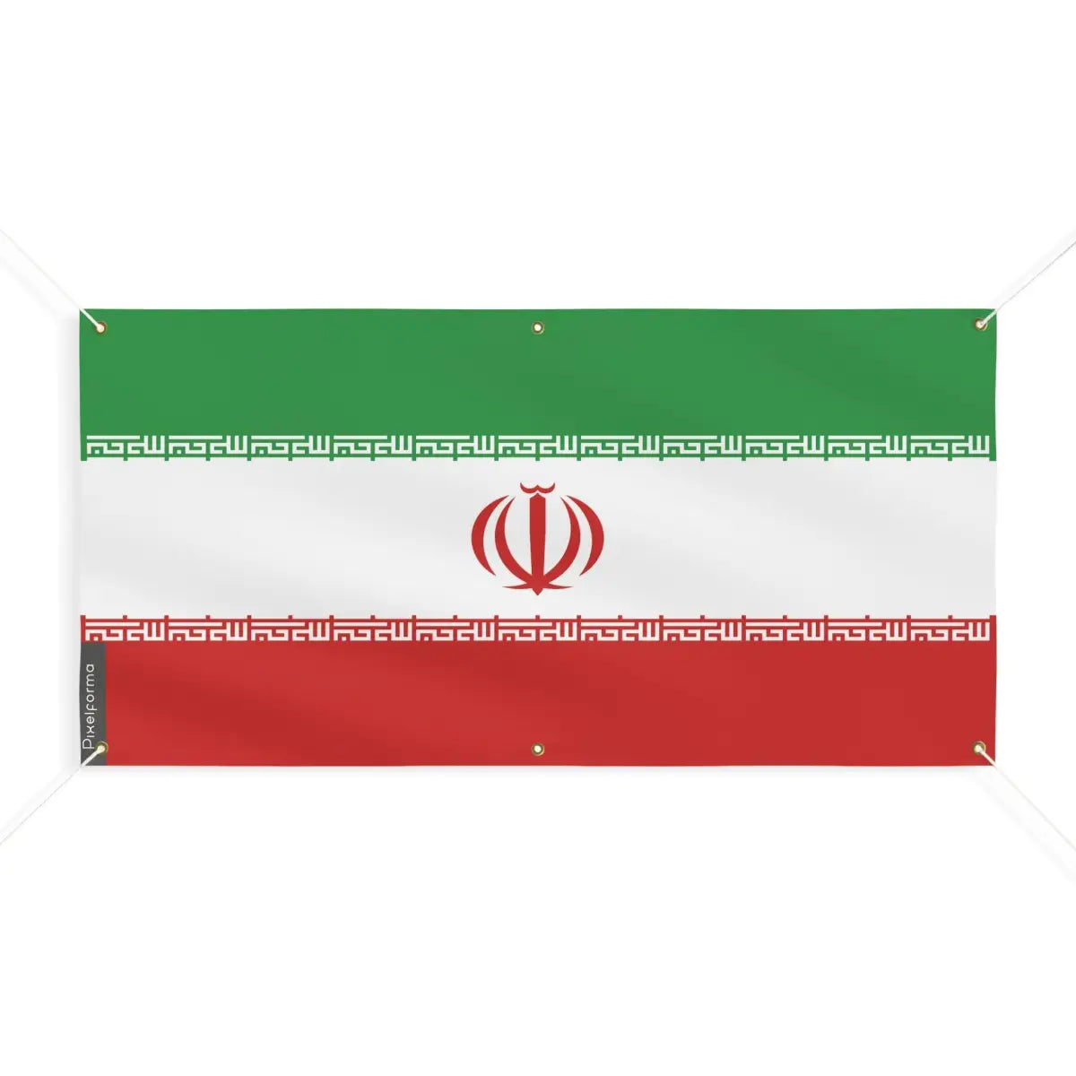 Drapeau de l'Iran 6 Oeillets en Plusieurs Tailles (M) - Pixelforma 