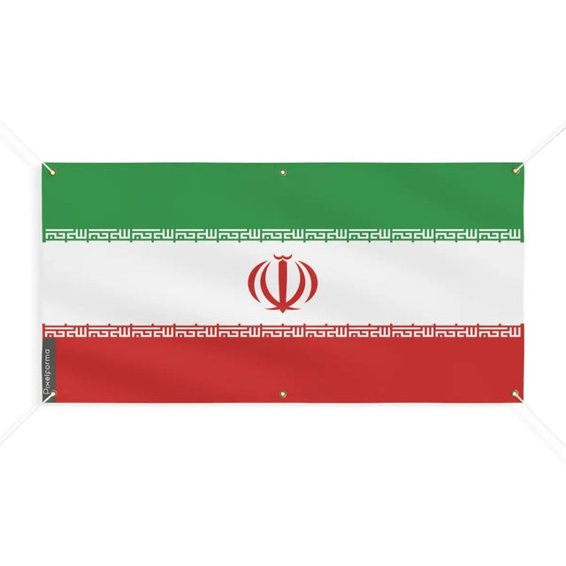 Drapeau de l'Iran 6 Oeillets en Plusieurs Tailles (M) - Pixelforma 