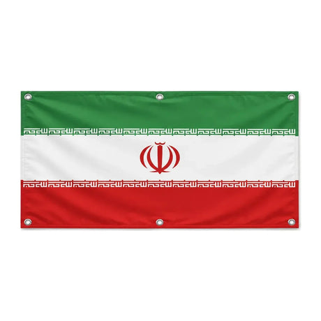 Drapeau iran polyester résistant aux intempéries œillets