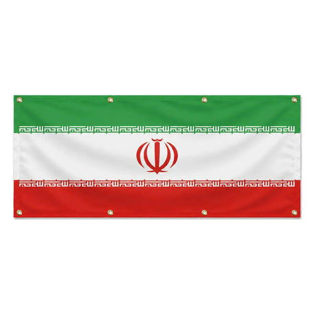 Drapeau iran polyester résistant avec œillets intempéries