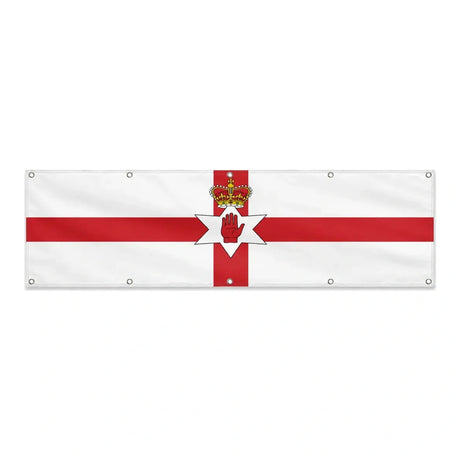 Drapeau de l'Irlande du Nord grand format XL en polyester avec dix œillets