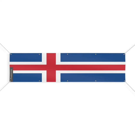 Drapeau de l'Islande 10 Oeillets en Plusieurs Tailles (XL) - Pixelforma 