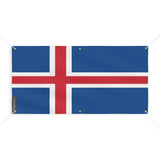 Drapeau de l'Islande 6 Oeillets en Plusieurs Tailles (M) - Pixelforma 