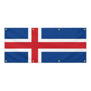 Drapeau islande polyester résistant avec œillets renforcés
