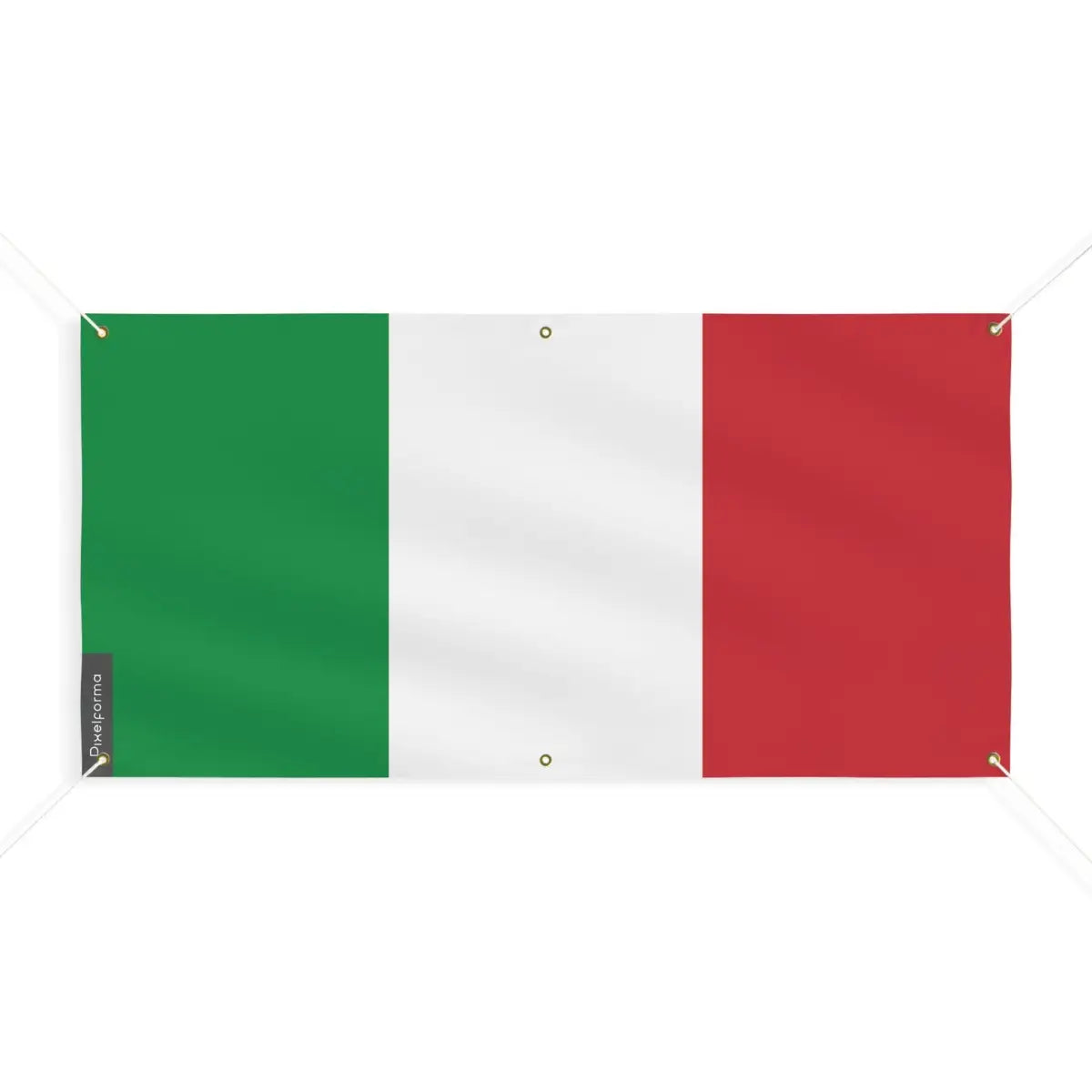 Drapeau de l'Italie 6 Oeillets en Plusieurs Tailles (M) - Pixelforma 