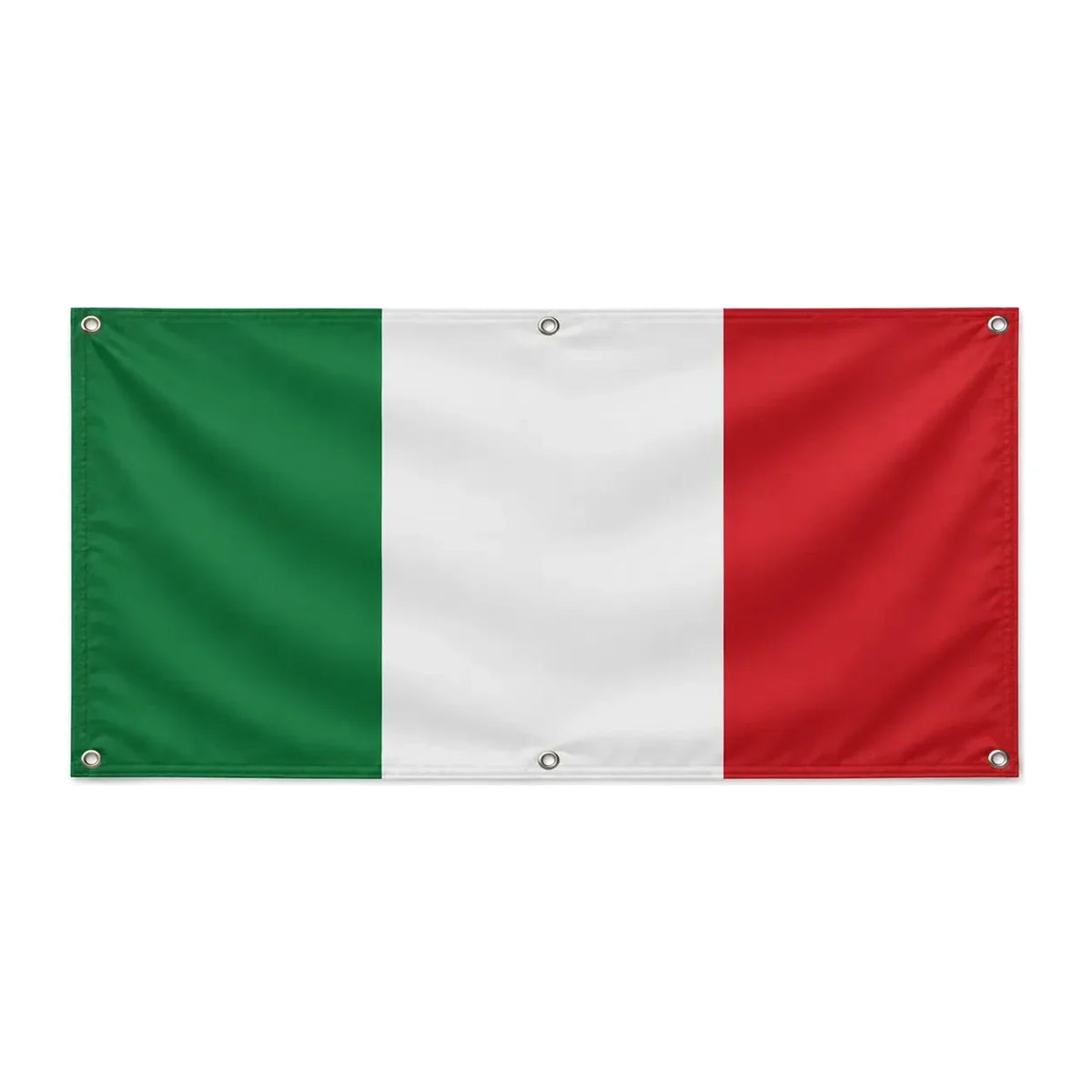 Drapeau italie polyester résistant avec œillets robustes