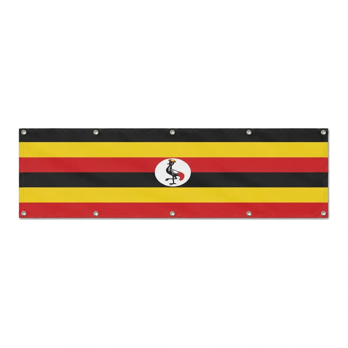 Drapeau de l'Ouganda grand format XL en polyester avec dix œillets