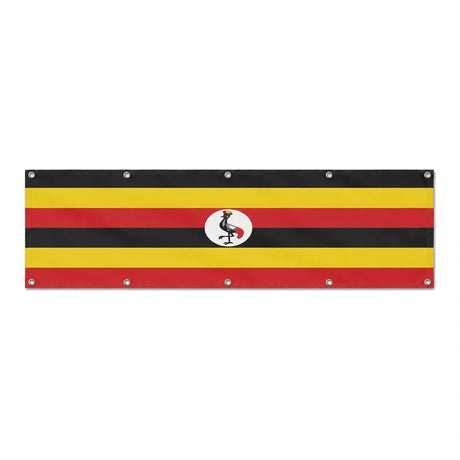 Drapeau de l'Ouganda grand format XL en polyester avec dix œillets