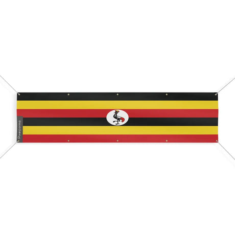 Drapeau de l'Ouganda 10 Oeillets en Plusieurs Tailles (XL) - Pixelforma 