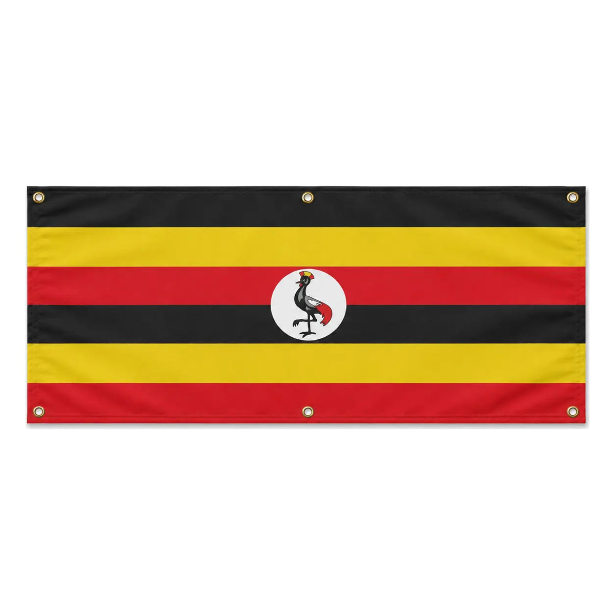 Drapeau ouganda polyester résistant à œillets renforcés