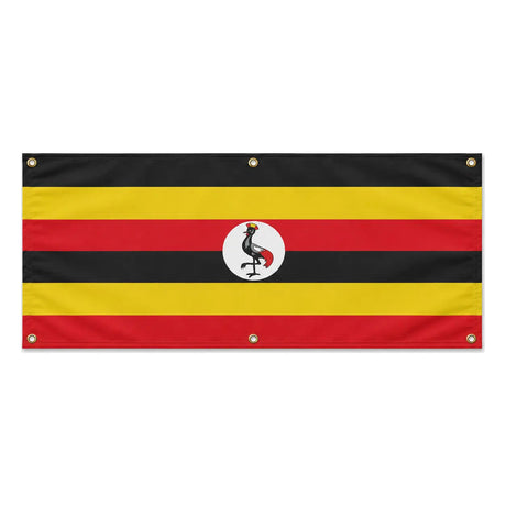 Drapeau ouganda polyester résistant à œillets renforcés