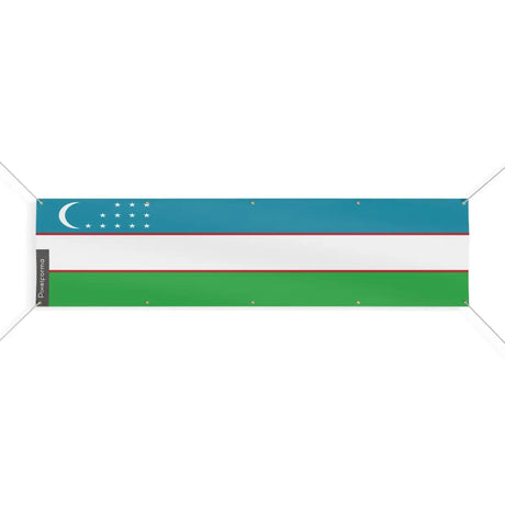 Drapeau de l'Ouzbékistan 10 Oeillets en Plusieurs Tailles (XL) - Pixelforma 