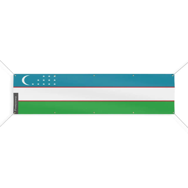 Drapeau de l'Ouzbékistan 10 Oeillets en Plusieurs Tailles (XL) - Pixelforma 