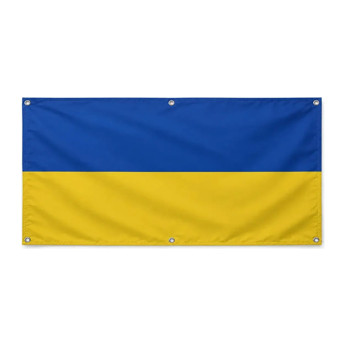 Drapeau ukraine polyester résistant six œillets intempéries