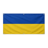 Drapeau ukraine polyester résistant six œillets intempéries
