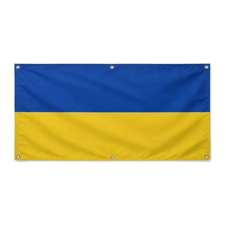 Drapeau ukraine polyester résistant six œillets intempéries