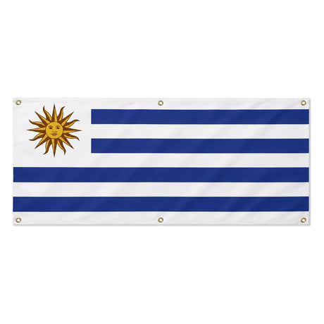 Drapeau uruguay polyester résistant aux intempéries 8 œillets
