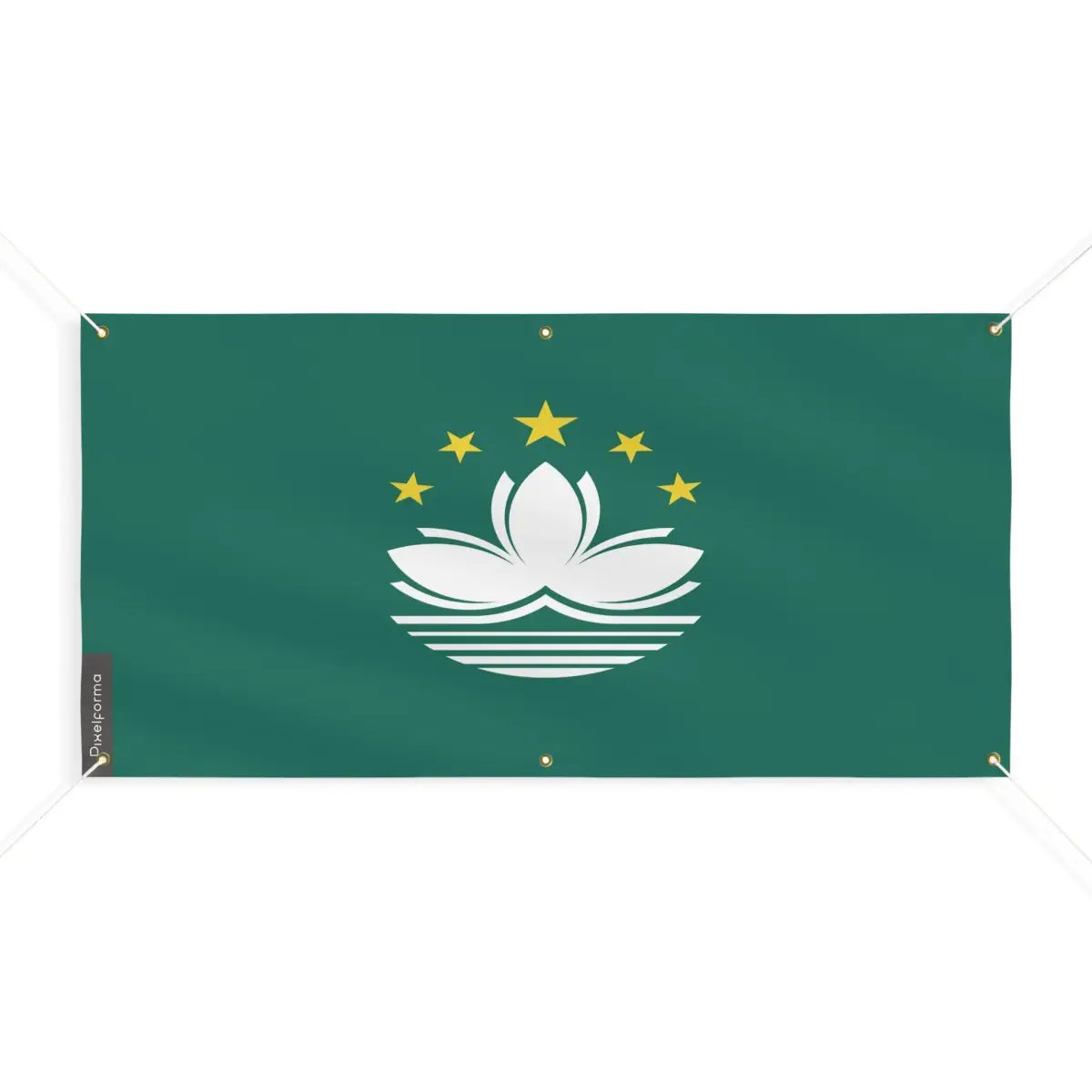 Drapeau de Macao 6 Oeillets en Plusieurs Tailles (M) - Pixelforma 