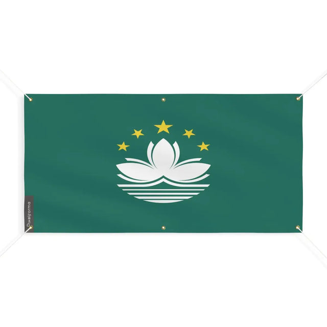 Drapeau de Macao 6 Oeillets en Plusieurs Tailles (M) - Pixelforma 