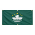 Drapeau macao polyester résistant avec œillets renforcés