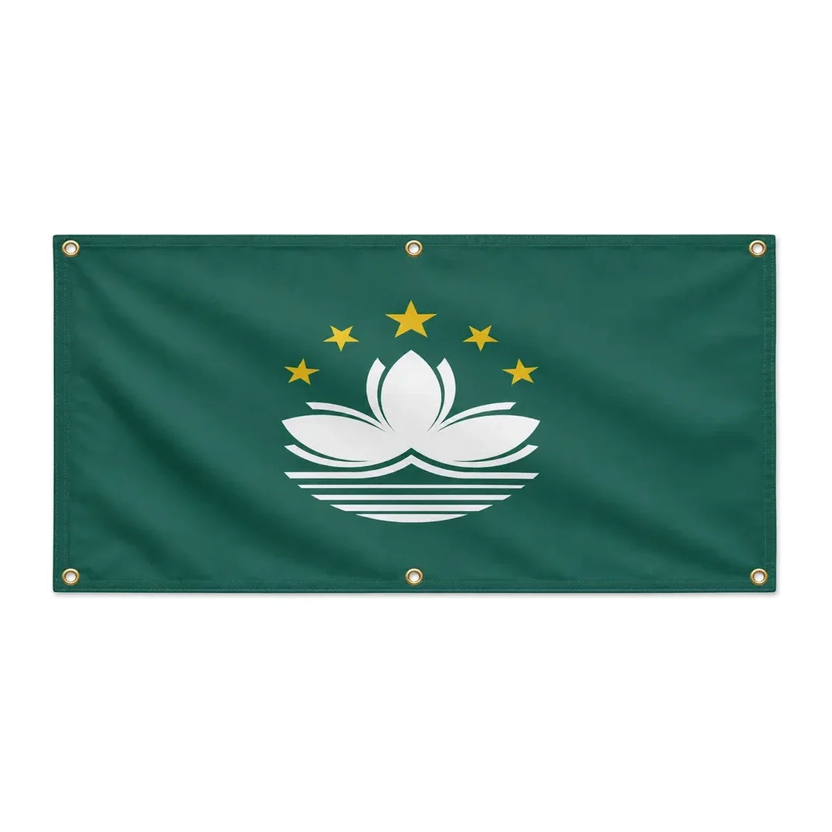 Drapeau macao polyester résistant avec œillets renforcés
