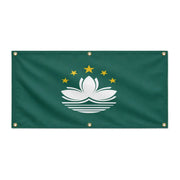 Drapeau macao polyester résistant avec œillets renforcés